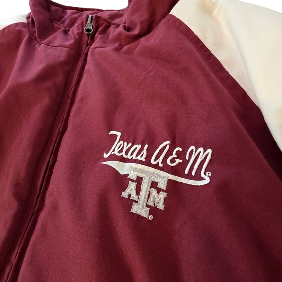 Texas A&M Aggies Jacket Women’s Large Maroon White Puffer Coat - Picture 2 of 7